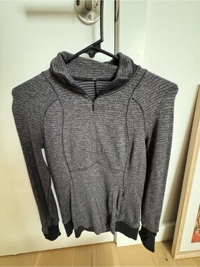 lululemon athletica Heathered Charcoal Quarter-Zip Hoodie